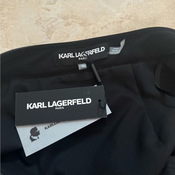 Karl Lagerfeld Tweed and Leather Skirt! NEW WITH TAGS!! - Picture 3 of 6